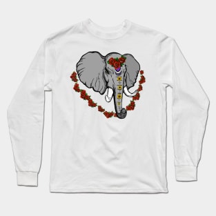 Elephant Floral Long Sleeve T-Shirt